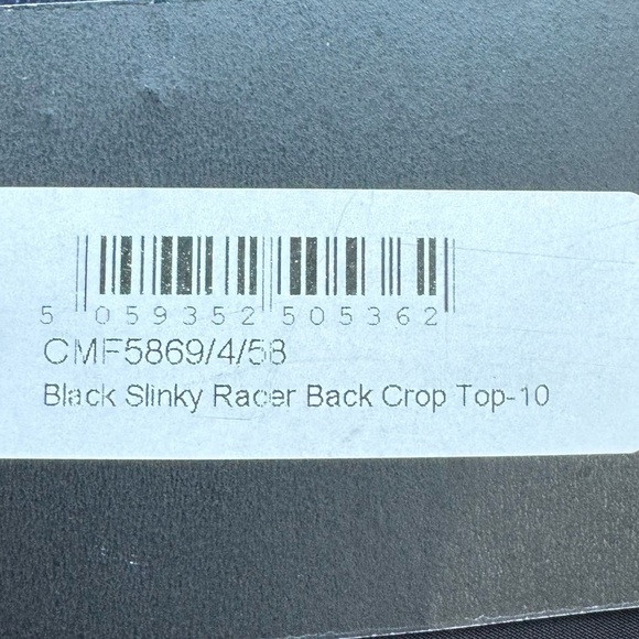 Pretty Little Things Black Slinky Racer Back Crop Top, NWT size 10 - Picture 10 of 10